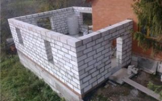 Пристройка к дому из пеноблоков своими руками
