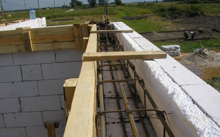 Устройство армопояса в доме из газобетона